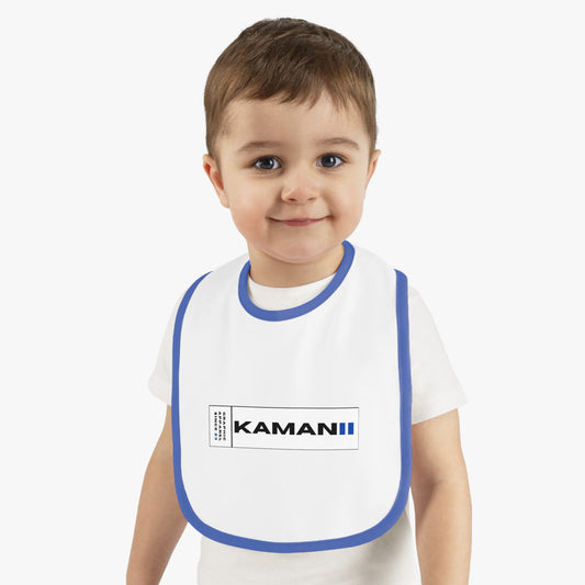 KAMANI Baby Bib - Cute Contrast Trim Jersey Bib for Infants, Cute Baby Shower Gift, Mess-Free Feeding, Baby Accessories, Newborn Gift