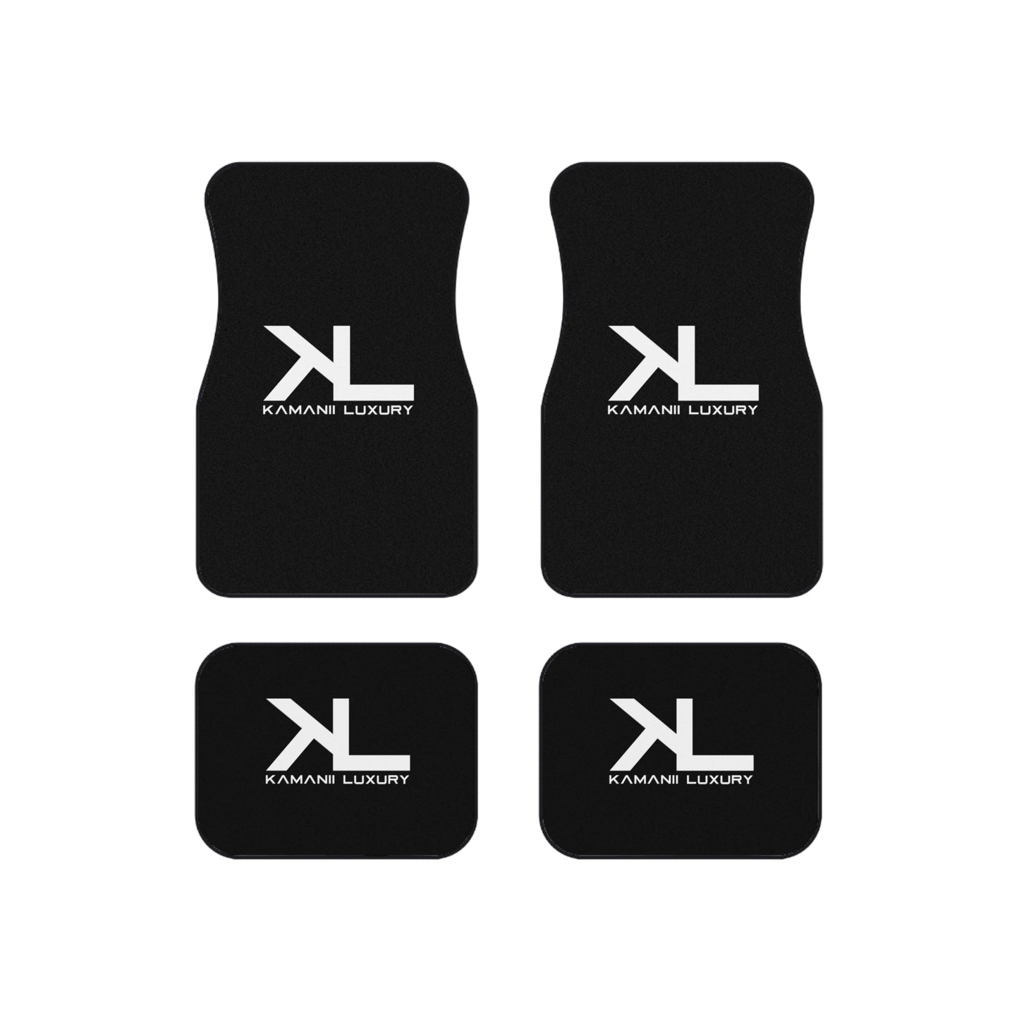 Luxury Car Mats Set of 4, Stylish Auto Floor Protectors, Custom Car Accessories, Gift for Car Lovers, Black Vehicle Mats