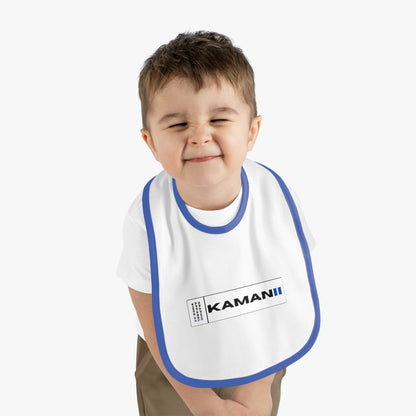 KAMANI Baby Bib - Cute Contrast Trim Jersey Bib for Infants, Cute Baby Shower Gift, Mess-Free Feeding, Baby Accessories, Newborn Gift