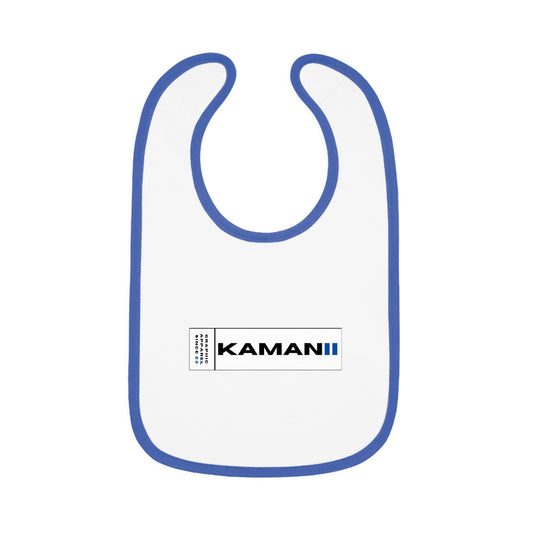 KAMANI Baby Bib - Cute Contrast Trim Jersey Bib for Infants, Cute Baby Shower Gift, Mess-Free Feeding, Baby Accessories, Newborn Gift