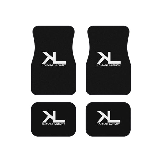 Luxury Car Mats Set of 4, Stylish Auto Floor Protectors, Custom Car Accessories, Gift for Car Lovers, Black Vehicle Mats